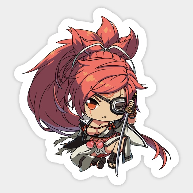 Chibi Baiken Sticker by JamesCMarshall